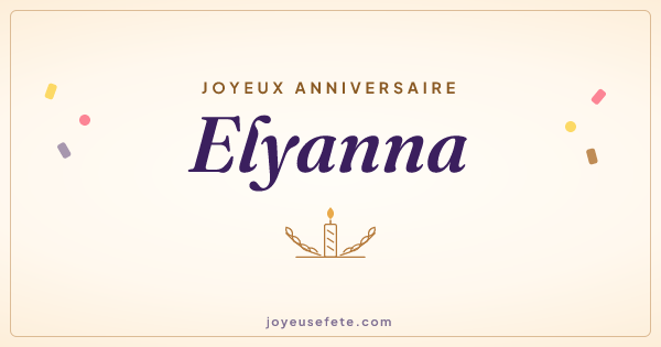 Image « Joyeux anniversaire Elyanna » au format large