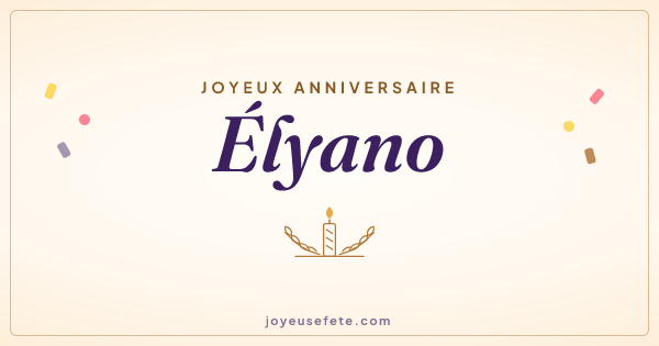 Image « Joyeux anniversaire Élyano » au format large