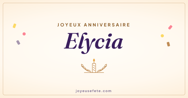 Image « Joyeux anniversaire Elycia » au format large
