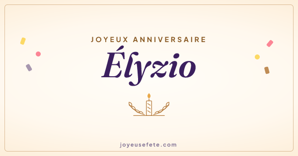 Image « Joyeux anniversaire Élyzio » au format large