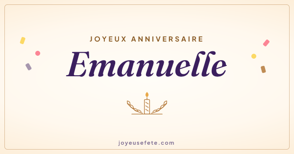 Image « Joyeux anniversaire Emanuelle » au format large