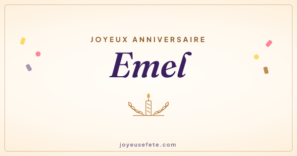 Image « Joyeux anniversaire Emel » au format large