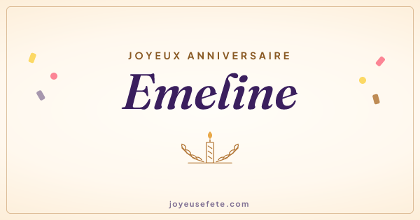 Image « Joyeux anniversaire Emeline » au format large