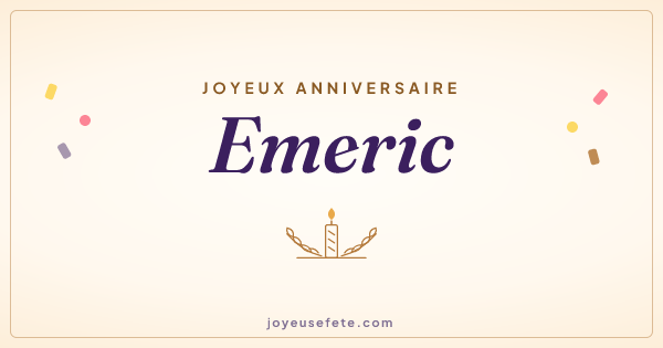 Image « Joyeux anniversaire Emeric » au format large