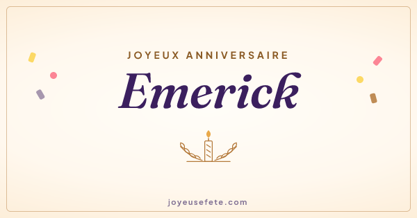 Image « Joyeux anniversaire Emerick » au format large