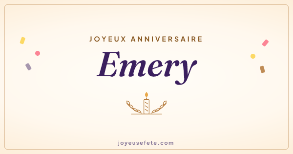 Image « Joyeux anniversaire Emery » au format large