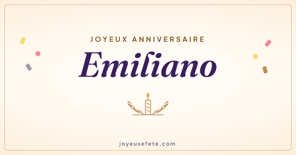 Image « Joyeux anniversaire Emiliano » au format large