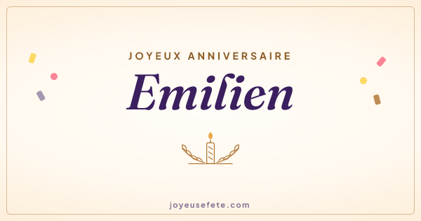 Image « Joyeux anniversaire Emilien » au format large
