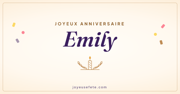 Image « Joyeux anniversaire Emily » au format large