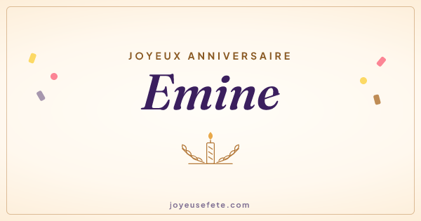 Image « Joyeux anniversaire Emine » au format large