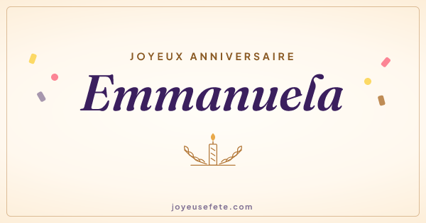 Image « Joyeux anniversaire Emmanuela » au format large