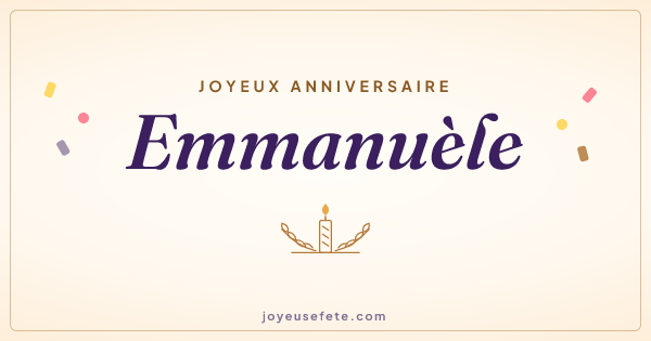 Image « Joyeux anniversaire Emmanuèle » au format large