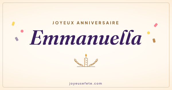 Image « Joyeux anniversaire Emmanuella » au format large