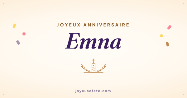 Image « Joyeux anniversaire Emna » au format large
