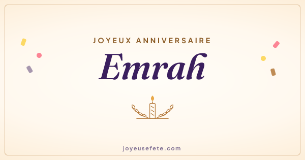 Image « Joyeux anniversaire Emrah » au format large