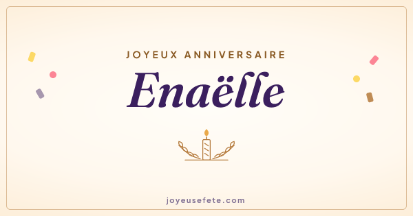 Image « Joyeux anniversaire Enaëlle » au format large