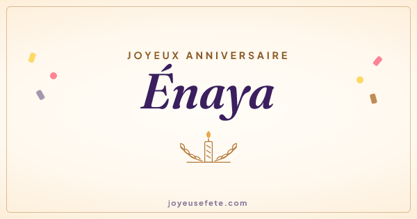 Image « Joyeux anniversaire Énaya » au format large