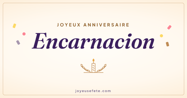 Image « Joyeux anniversaire Encarnacion » au format large