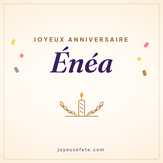 Image carrée « Joyeux anniversaire Enéa » pour WhatsApp