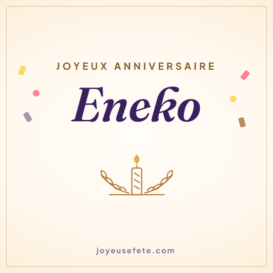 Image carrée « Joyeux anniversaire Eneko » pour WhatsApp