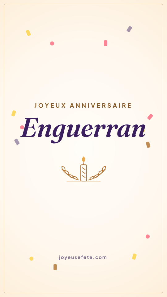Image « Joyeux anniversaire Enguerran » au format story