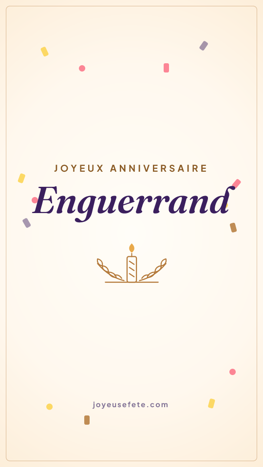Image « Joyeux anniversaire Enguerrand » au format story