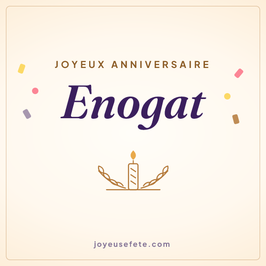 Image carrée « Joyeux anniversaire Enogat » pour WhatsApp