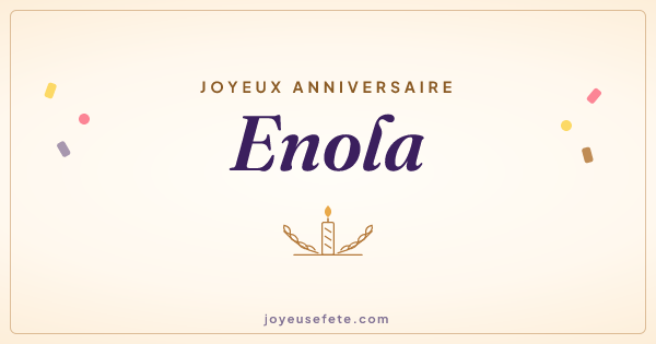 Image « Joyeux anniversaire Enola » au format large