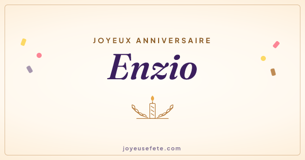 Image « Joyeux anniversaire Enzio » au format large