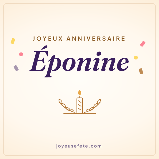 Image carrée « Joyeux anniversaire Éponine » pour WhatsApp