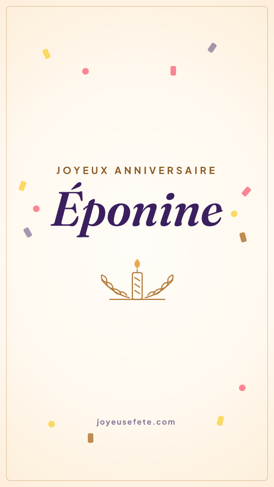Image « Joyeux anniversaire Éponine » au format story