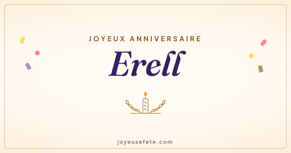 Image « Joyeux anniversaire Erell » au format large