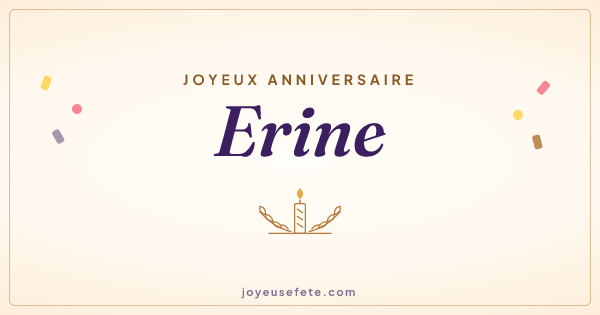 Image « Joyeux anniversaire Erine » au format large