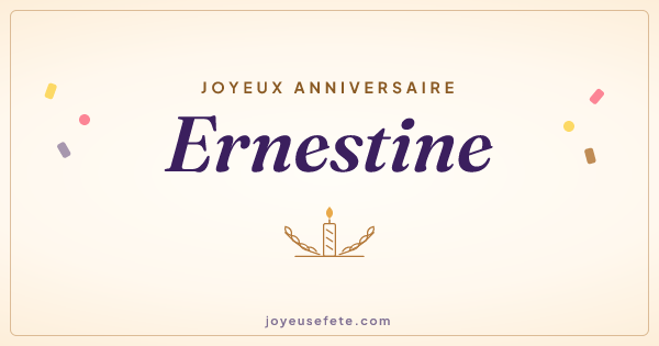 Image « Joyeux anniversaire Ernestine » au format large