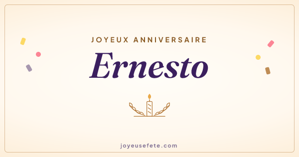 Image « Joyeux anniversaire Ernesto » au format large