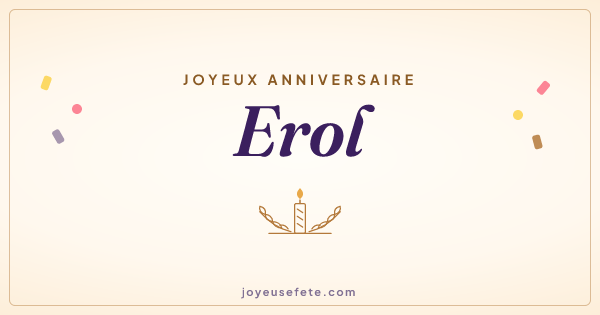 Image « Joyeux anniversaire Erol » au format large