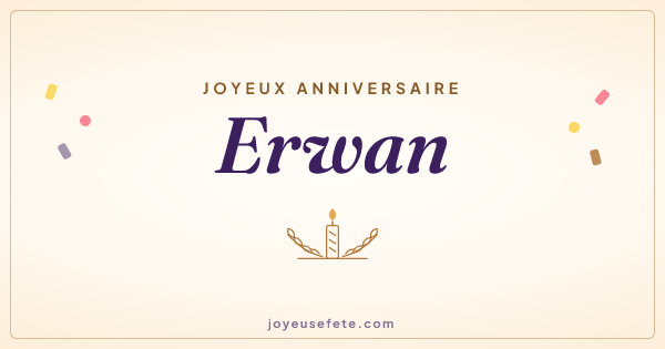 Image « Joyeux anniversaire Erwan » au format large