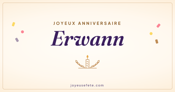Image « Joyeux anniversaire Erwann » au format large