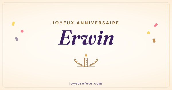 Image « Joyeux anniversaire Erwin » au format large