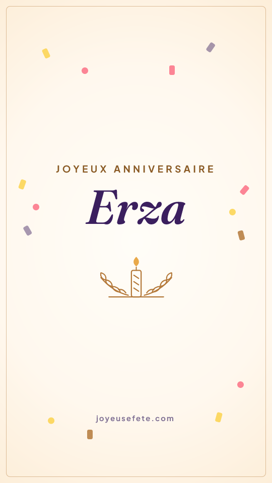 Image « Joyeux anniversaire Erza » au format story