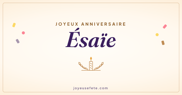 Image « Joyeux anniversaire Esaïe » au format large