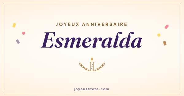 Image « Joyeux anniversaire Esmeralda » au format large