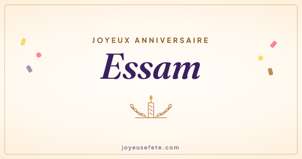 Image « Joyeux anniversaire Essam » au format large