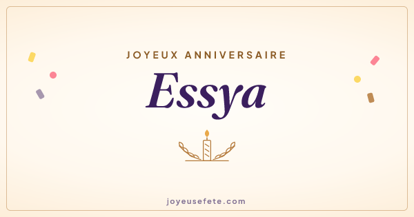 Image « Joyeux anniversaire Essya » au format large