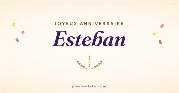 Image « Joyeux anniversaire Esteban » au format large