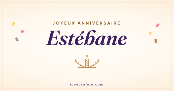 Image « Joyeux anniversaire Estébane » au format large
