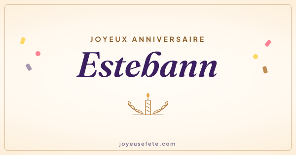 Image « Joyeux anniversaire Estebann » au format large