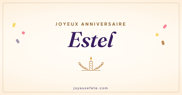 Image « Joyeux anniversaire Estel » au format large
