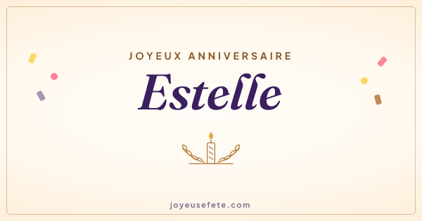 Image « Joyeux anniversaire Estelle » au format large