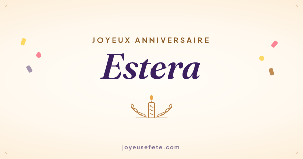 Image « Joyeux anniversaire Estera » au format large